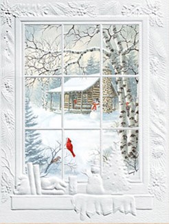 Cabin Window | Scenic boxed Christmas cards
