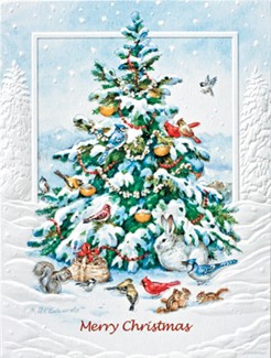 The Animals' Tree | Boxed wildlife Christmas greeting cards
