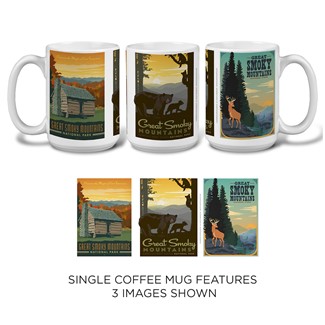 Great Smoky Triple Scene Mug | Great Smoky themed mugs