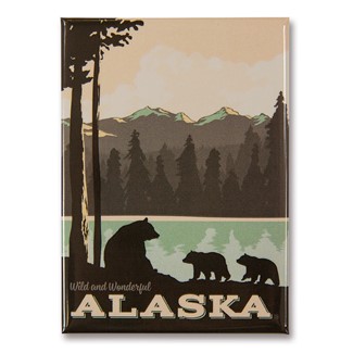 AK Bear Lake Family Magnet | Made in the USA