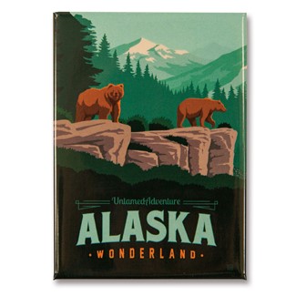 AK Wonderland Bears Magnet | Alaska themed magnets