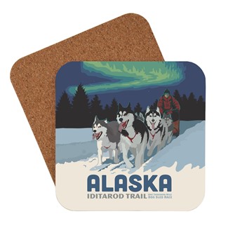 AK Dog Sled | American Made Coaster