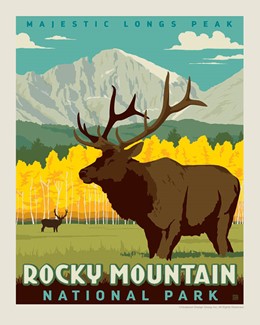 Rocky Mountain Longs Peak 8" x10" Print | USA Made