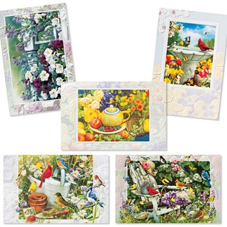 Backyard Garden 30 Card Occasion Assortment | Assortment Boxed Cards, Made in the USA