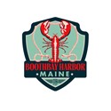 ME Boothbay Harbor Lobster Emblem Magnet
