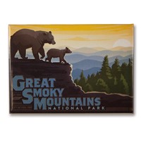 Great Smoky Mountaintop Metal Magnet