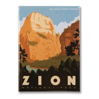 Zion Great White Throne Metal Magnet