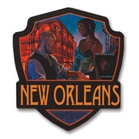 New Orleans Jazz Wooden Emblem Magnet