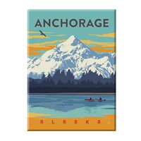 Anchorage Alaska Mountain Magnet