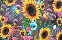 Songbirds In Sunflowers (TY) Folded - W/Env