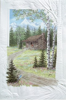 Mountain Retreat | Scenic embossed birthday cards