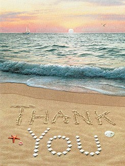 Ocean of Thanks | Beach themed blank note cards