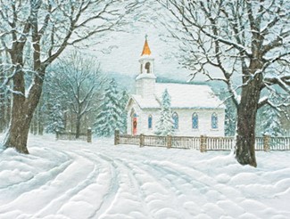 Rural Church | Inspirational boxed Christmas cards