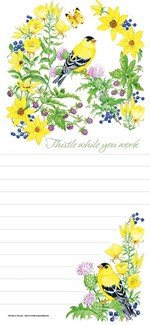Goldfinch in Thistle | Songbird themed list pads