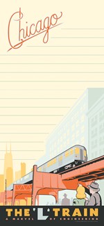 Chicago L-Train | Chicago themed list pad