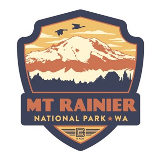 Mt. Rainier NP Emblem Sticker | Made in the USA