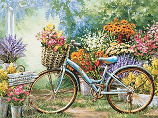 Flower Market Bike | Floral themed anniversary cards