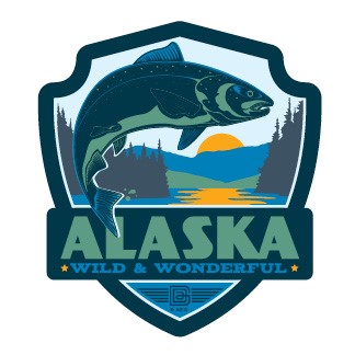 Alaska Salmon | Emblem Sticker