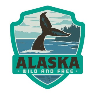 Alaska Whale | Emblem Sticker