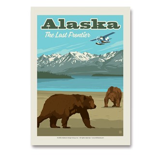 AK Frontier Plane & Bears | Vertical Sticker