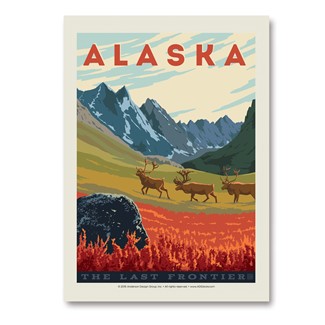 AK Frontier Caribou | Vertical Sticker