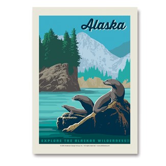 AK Sea Lions | Vertical Sticker