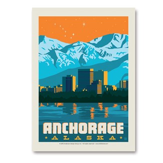Anchorage Skyline | Vertical Sticker