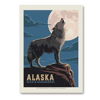 AK Wolf & Moon | Vertical Sticker