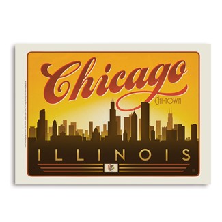 Chicago Sunset Skyline | Vertical Sticker