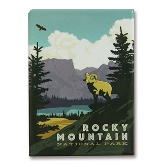 Rocky Mountain Magnet | Metal Magnet