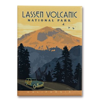 Lassen Volcanic Magnet | Metal Magnet