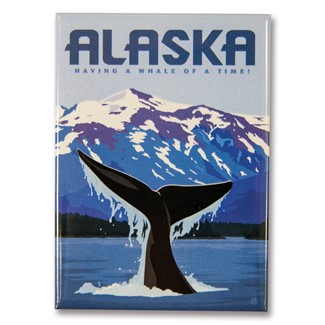 AK Whale Tail Magnet | Metal Magnet