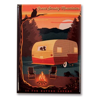 Great Smoky Camping Magnet | Metal Magnet
