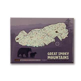 Great Smoky Map Magnet | Metal Magnet