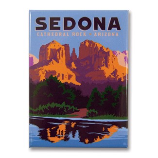 Sedona Cathedral Rock Magnet | Metal Magnet