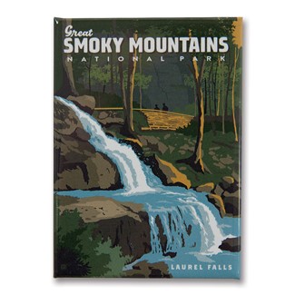 Great Smoky Laurel Falls Magnet | Metal Magnet