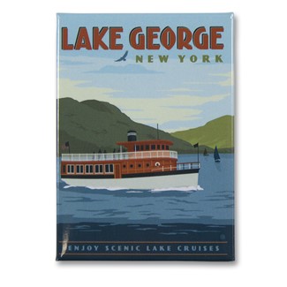 Lake George Boats Magnet | Metal Magnet
