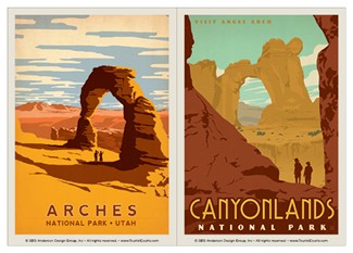Arches & Canyonlands Double Magnet | Vinyl Magnet