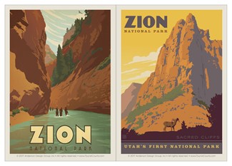 Zion Sacred & Narrows Double Magnet| American Made Magnet
