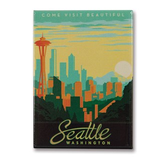 Seattle Skyline Magnet | Metal Magnet