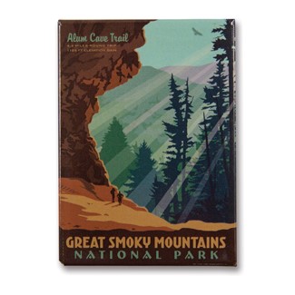 Great Smoky Alum Cave | Metal Magnet