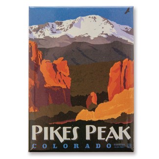 Pikes Peak, CO Magnet | Metal Magnet