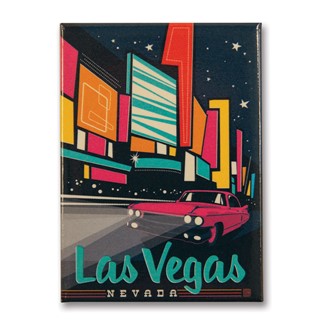 Las Vegas Modern Print Magnet | Metal Magnet