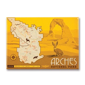 Map of Arches NP Magnet | Made in the USA