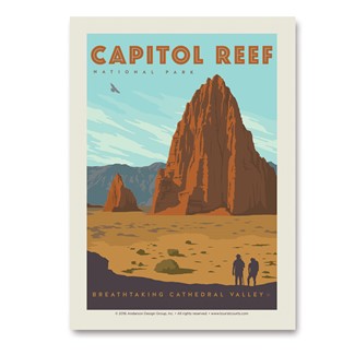 Capitol Reef Cathedral Valley Vertical Sticker | Made in USA