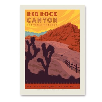 Red Rock Canyon Vertical Sticker | Made in America