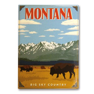 Montana Bisons Big Sky Country | American made metal magnets