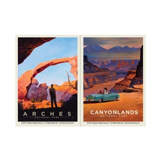 Arches NP Arch of Triumph & Canyonlands Wonderland NP Magnet Set | Made in the USA