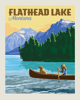 MT Flathead Lake Print | Made in the USA