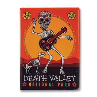 Death Valley Skeleton Metal Magnet | Made in the US